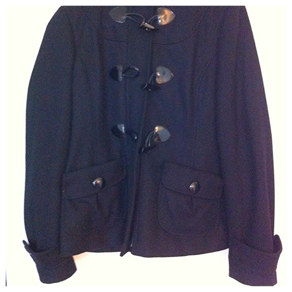 RESERVED - @ljbGuess women's black toggle pea coat