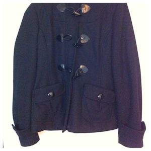 RESERVED - @ljbGuess women's black toggle pea coat