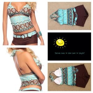 Tribal print bathing suit