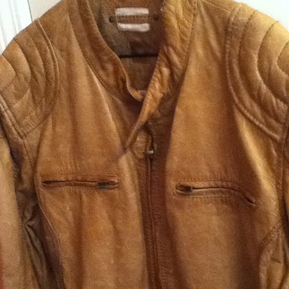 Tan motorcycle jacket