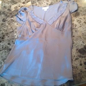 Loft size 8 tan silky top