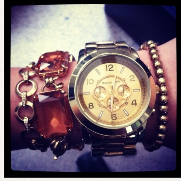 Michael kors gold tone watch