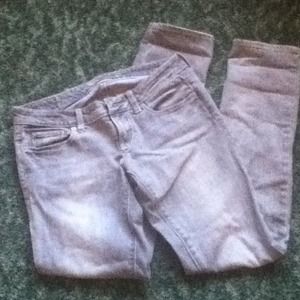 American Eagle Grey Skinny Jeans size 6