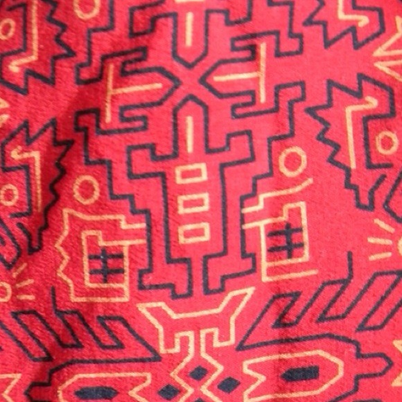 Vintage Avant Garde Sexy Deep Neck Tribal Ethnic Print Top - Picture 4 of 4