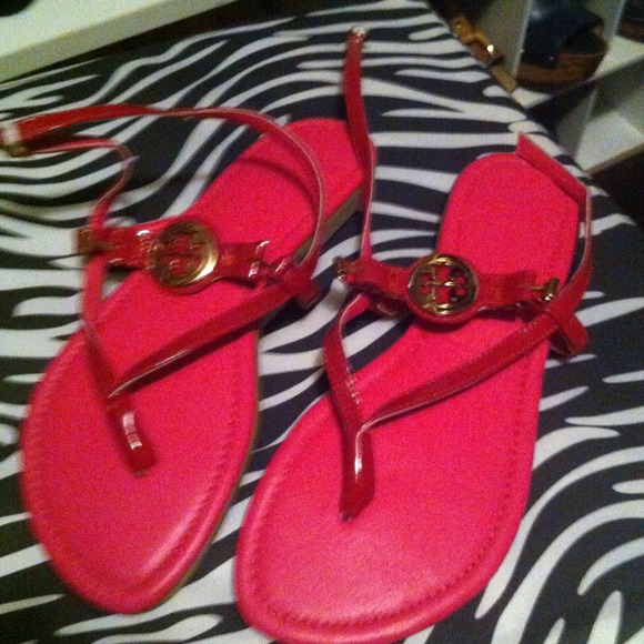 Tory burch hot pink sandals - Picture 1 of 1