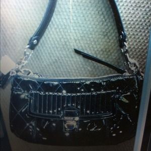 NWT coach poppy large black patent leather bag