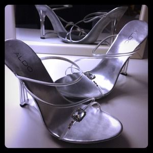 Aldo silver heels