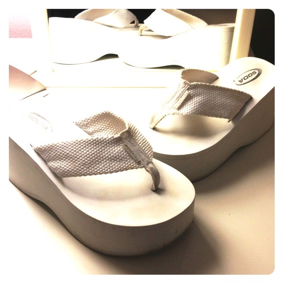 White sandals