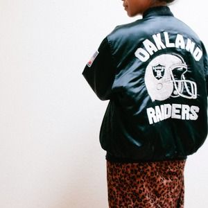 Vintage 80s -90s NFL Oakland Raiders Bomber Jacket