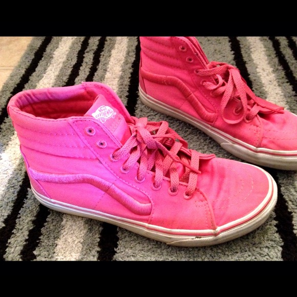 *Reserved*VANS pink high top shoes