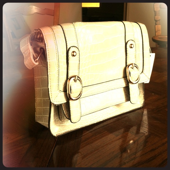 Super cute mint green faux croc bag