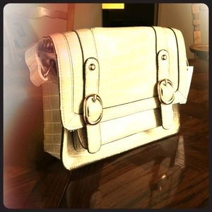 Super cute mint green faux croc bag