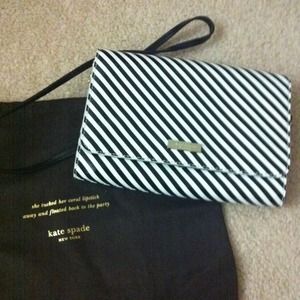 Black/White Striped Clutch/Crossbody!
