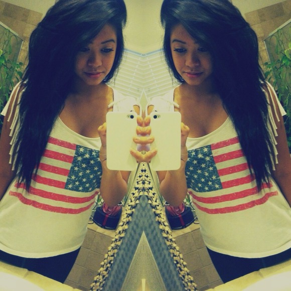 *SOLD* American flag shirt