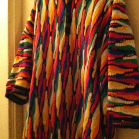 💢SOLD💢 MENS COOGI 2X MULTI/Black Sweater SS