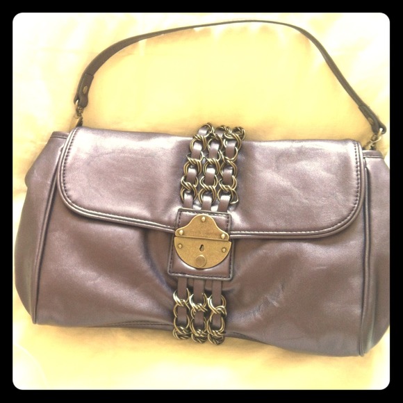 REDUCED!! Metallic purple, clutch bag
