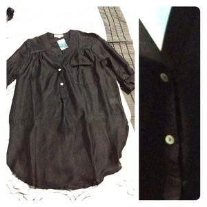 🔴Reserved🔴Black sheer blouse!