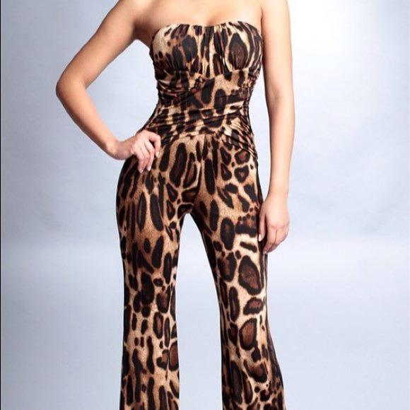 Animal print jumpsuit