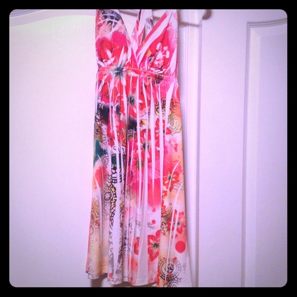 Pink and orange dress