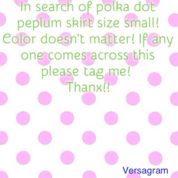 Polka dot peplum style skirt