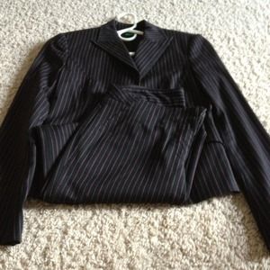 Black and pink pin stripped suit from Benetton