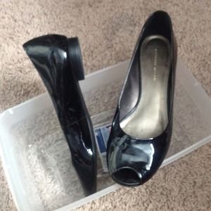 Antonio Melani peep toe flats 10 barely worn cute