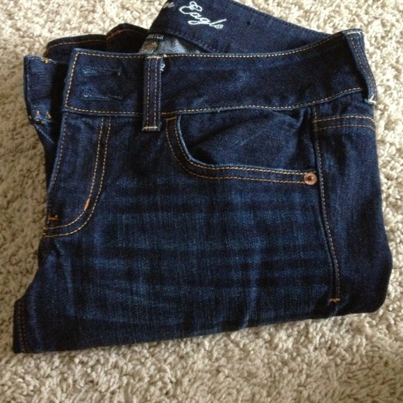 Dark denim jeans