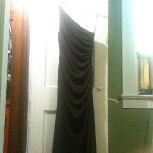 Chocolate brown evening dress by Laundry