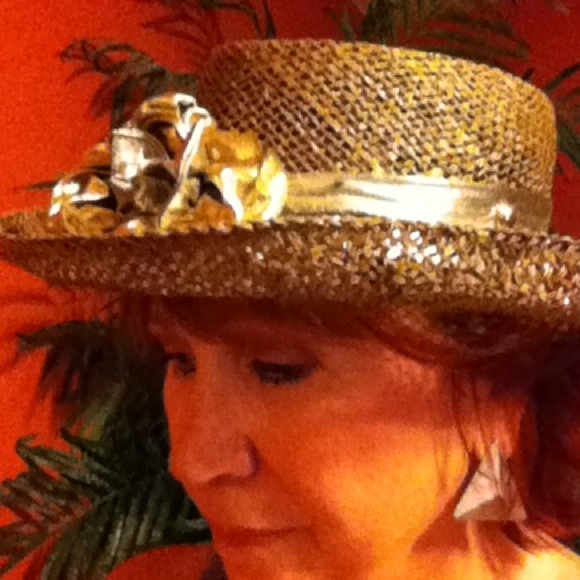 Metallic straw hat - Picture 3 of 4