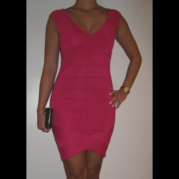 SOLD! Hot pink bandage dress!
