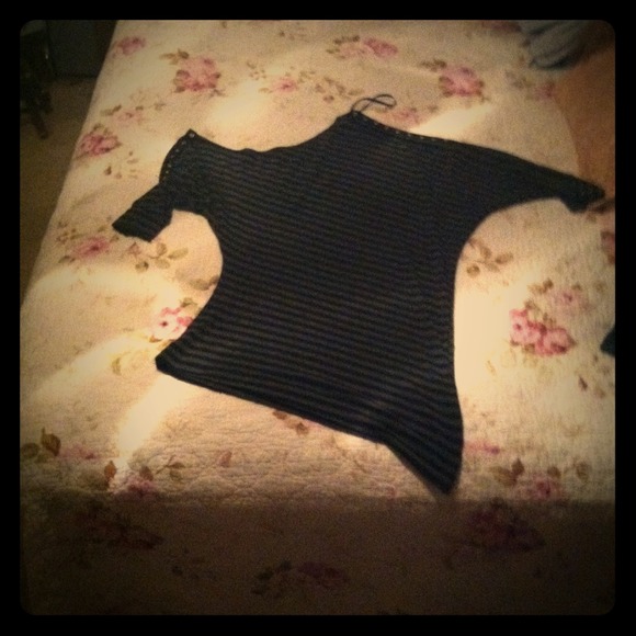 ⚠RESERVED⚠Off the shoulder Asymmetrical Striped