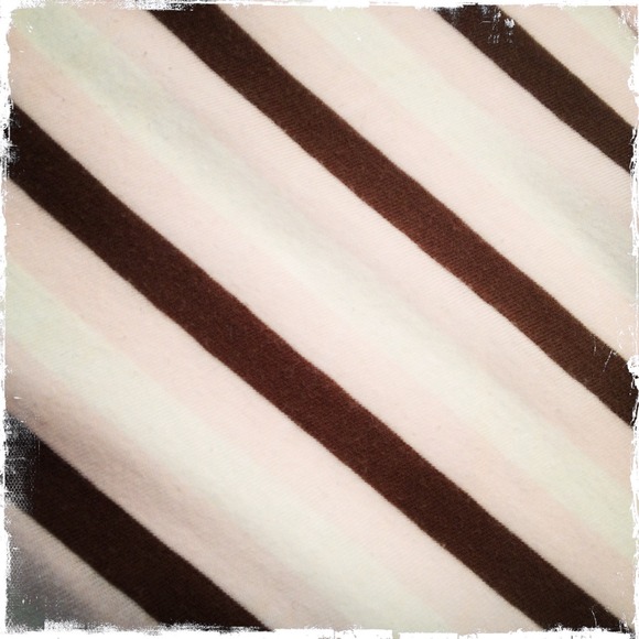 5/$25!🌟 GAP Pink Cream Brown Striped 3/4 Sleeve T - Picture 5 of 5