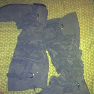 Grey suede boots never been worn!