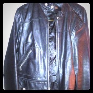Authetic leather moto jacket