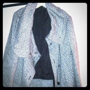 Black tweed swing jacket