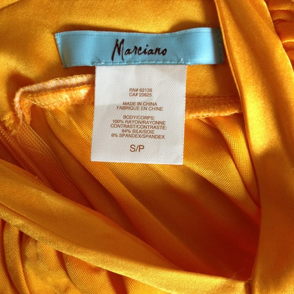 Marciano Short Yellow Flowing Dress - Picture 3 of 3