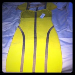 Colorblock bandage dress from Bebe.