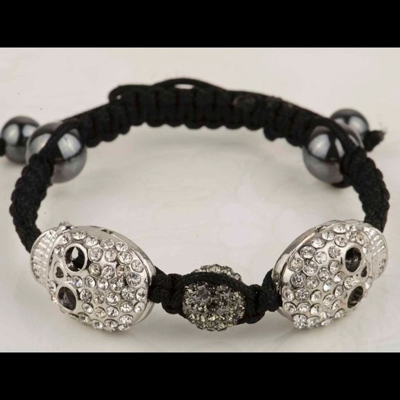 Shamballa skull head bracelet