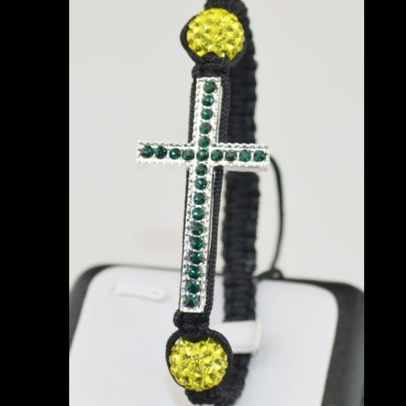 Shamballa cross bracelet