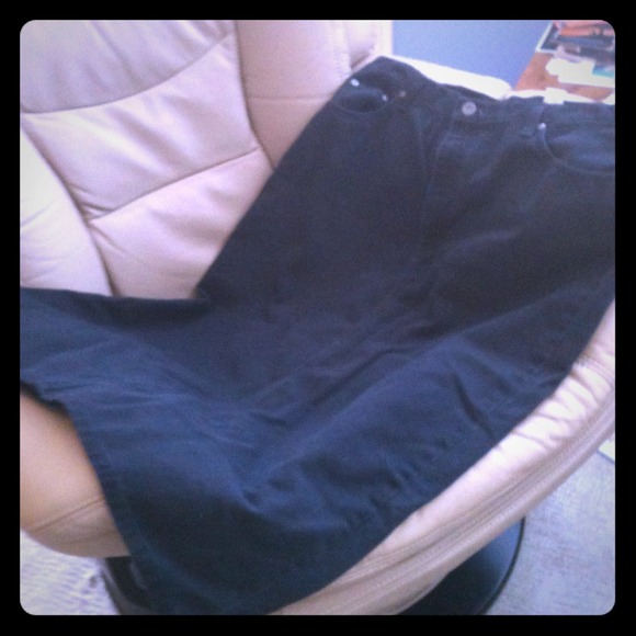 Black jean skirt