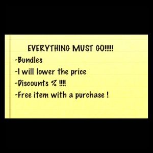 🔴🔴EVERYTHING MUST GO!!🔴🔴🔴