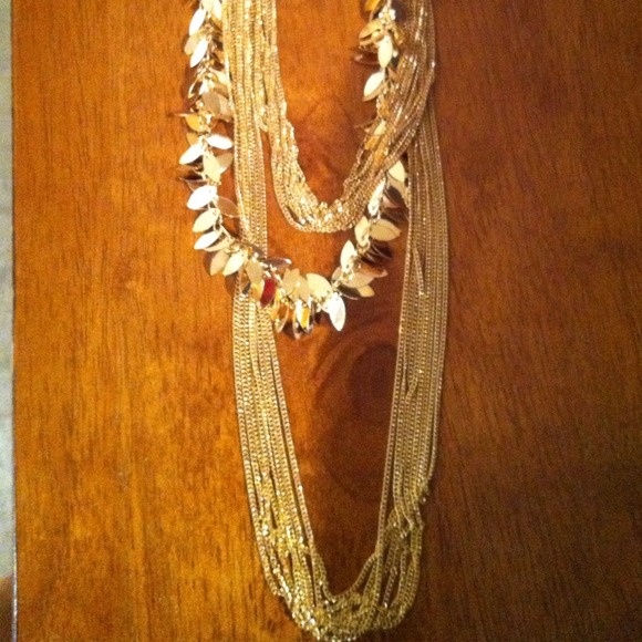Gold statement necklace