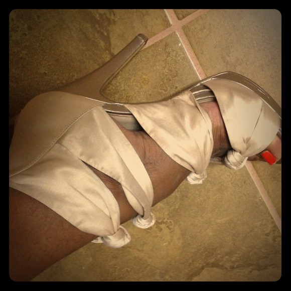 Champagne and gold heels