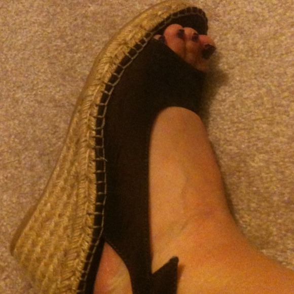 Bronze wedge shoes size 6