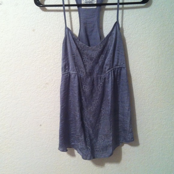 Kirra Lace Overlay Gray Racerback