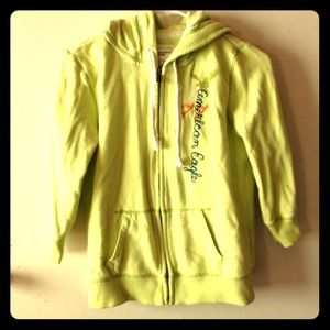 3/4 sleeve zip hoodie