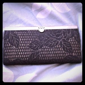 ***Reduced***Pre loved black gold rose wallet
