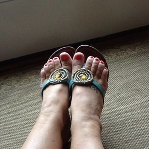 BUNDLE @dartis cute sandals turquoise
