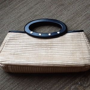 RESERVED @krisd Straw clutch by Ann Taylor Loft