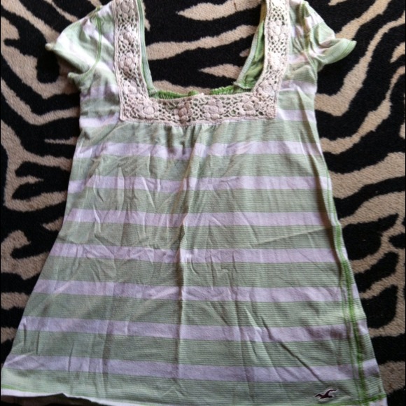 hollister striped & crotched shirt